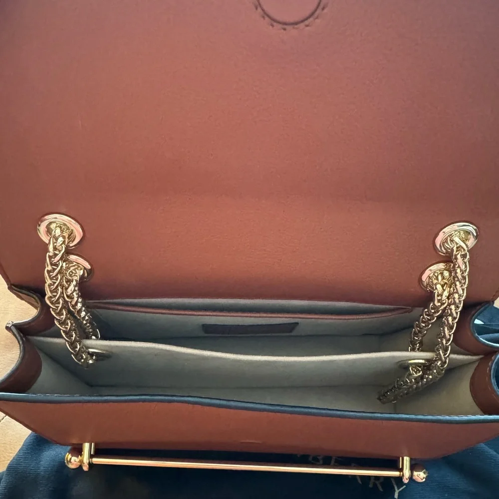 Strathberry east/west crossbody bag Chestnut color - Picture 7 of 10